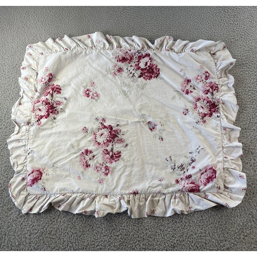 Simply Shabby Chic Sunbleached Pillow Sham Standard Floral Ruffles